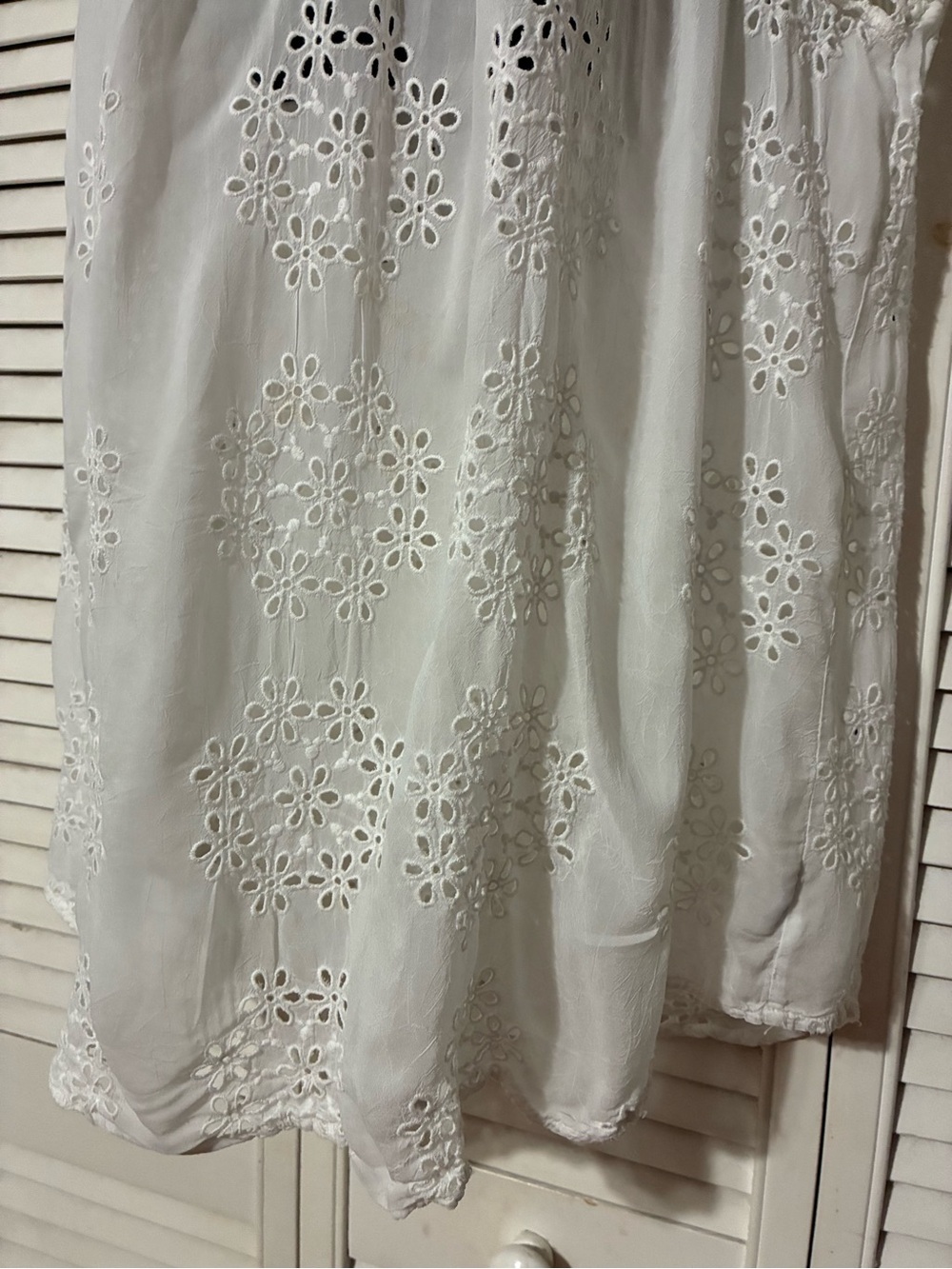 Johnny Was Lg Embroidered Cotton eyelet Tunic Top - Picture 6 of 7